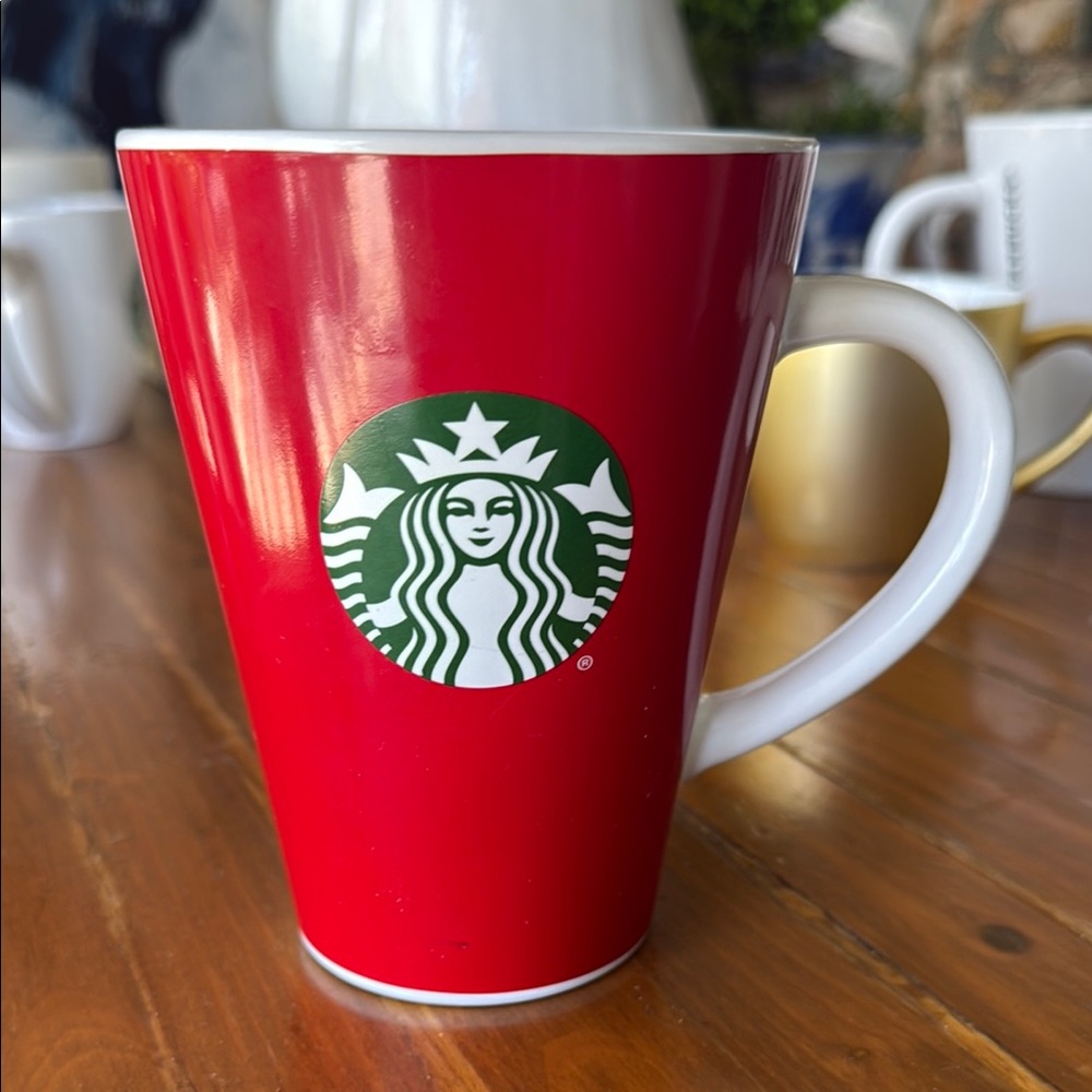 Starbucks Bold Red Mug with Iconic Logo